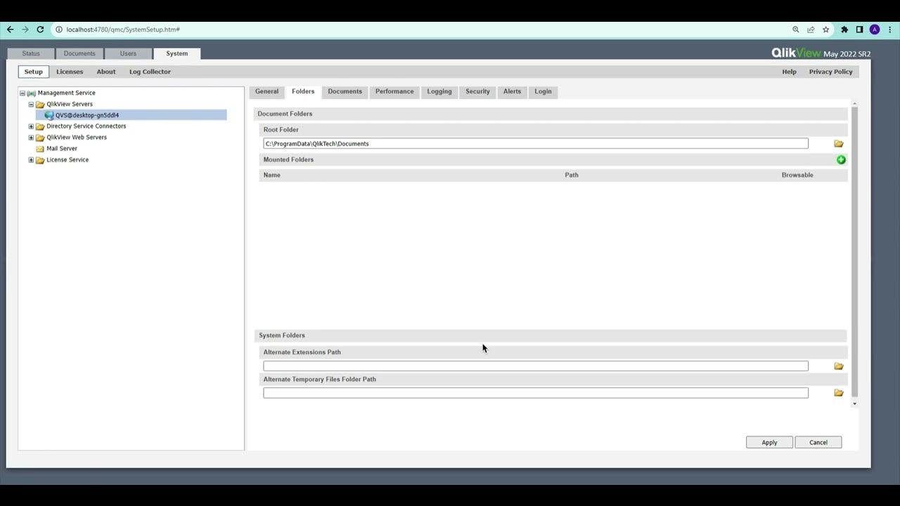 Qlikview server (QMC) changing or adding publish folder YouTube