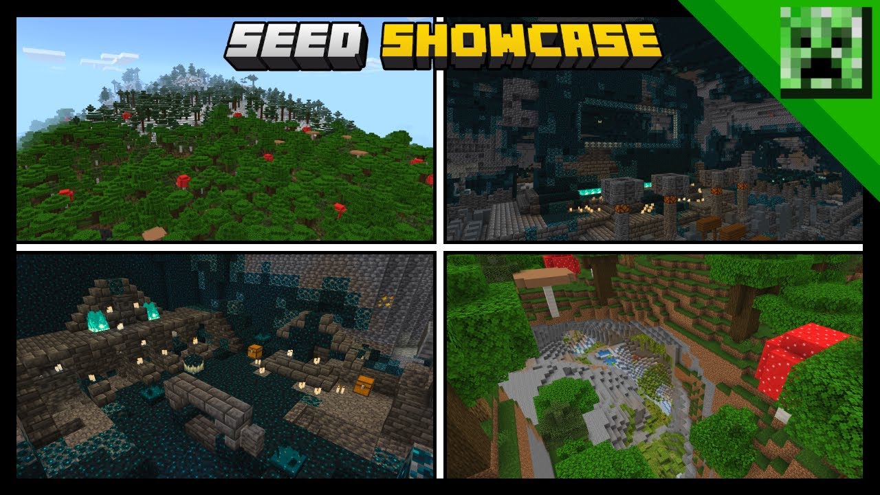 ANCIENT CITY below DARK OAK FOREST at Spawn Seed Minecraft Bedrock