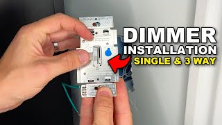 How to Install a Dimmer Switch  Single Pole or 3 Way