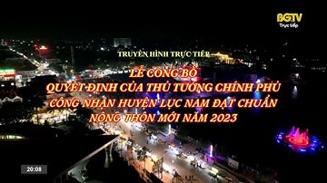 Lễ Công Bố Quyết Định Thủ Tướng Chính Phủ Công Nhân Huyện Lục Nam Đạt Chuẩn Nông Thôn Mới Năm 2023