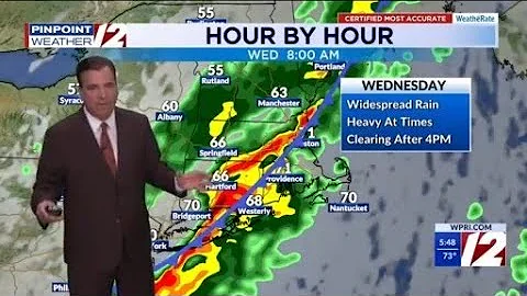 WPRI 12 Weather Forecast 10/7/25 Stormy Wednesday A.M.