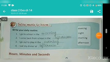 Ch 14, Directions and Time class 2 Evs