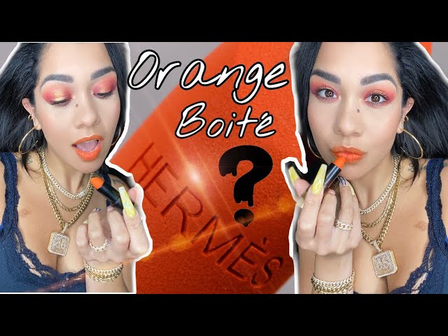 Lipstick case, Etoupe and Orange