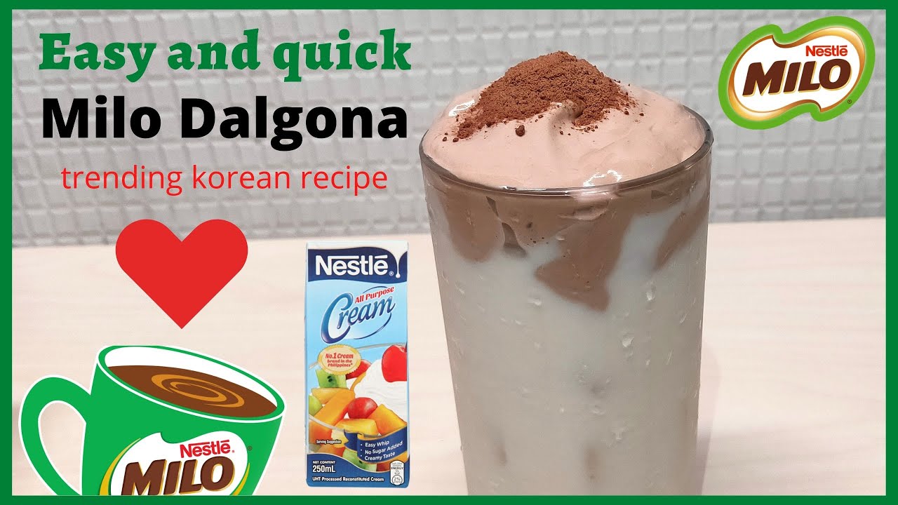Dalgona Milo Recipe - YouTube