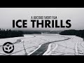 Ice thrills  ice drifting on a melting lake