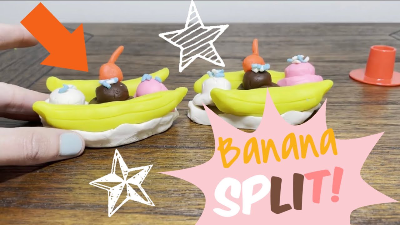 Banana Split Suprise Play Doh Toys DIY