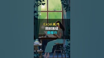 excel同时冻结首行的标题和尾行的合计原来这么简单。 #excel零基础入门教程 #办公技巧 #职场干货