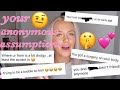 my plastic surgery? secret child? boys using me?🤫❤️ ~ READING YOUR ANONYMOUS ASSUMPTIONS🥴