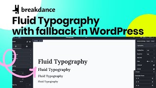 Fluid Typography in Breakdance Builder | WordPress Tutorial