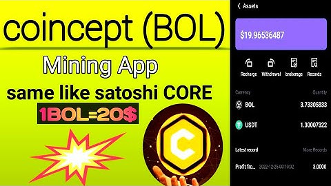 NEW Mining App 💯// Coincept BOL// same like satoshi Core// How to register & make face verification.