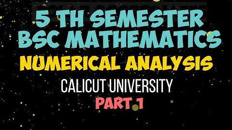 5 th sem Bsc mathematics Numerical analysis Bisection method