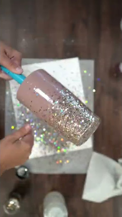 How to apply Glitter with Crystalac Glitter Glue (Second Coat) 