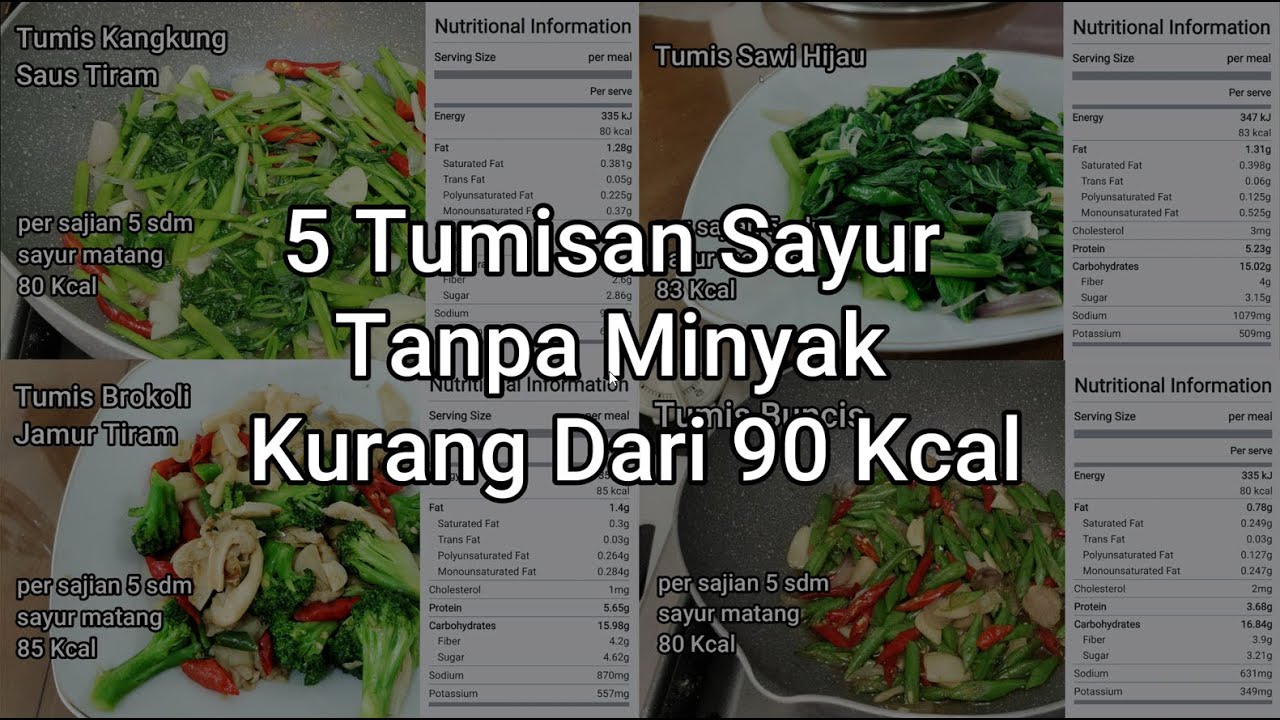 Tumisan Sayur Tanpa Minyak, kurang dari 90 Kcal, lebih sehat dan bernutrisi Tumisan Sayur Tanpa Minyak, kurang dari 90 Kcal, lebih sehat dan bernutrisi