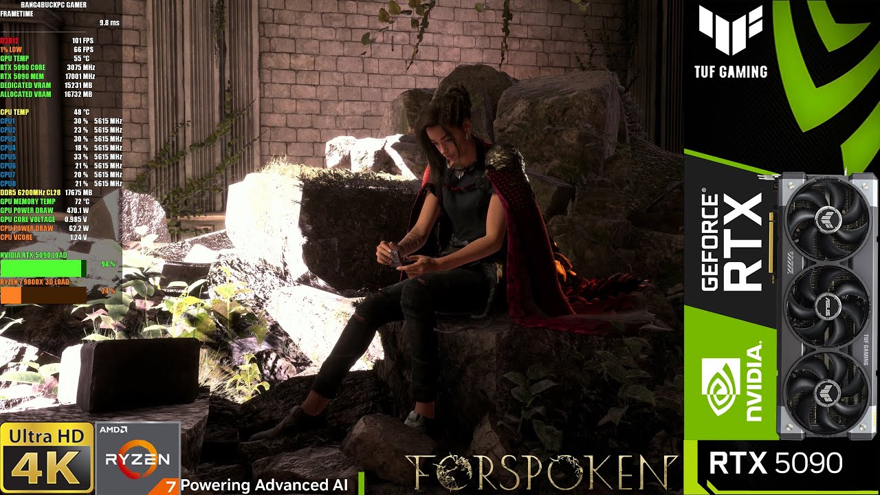 RTX 5090 - Forspoken, Ultra High Settings, Ray Tracing 4K - YouTube
