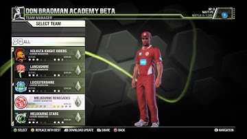 Don Bradman Cricket 14 - Get Best / Replacing the unlicensed teams