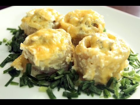 Видео рецепт "Гнезда" с курицей и грибами