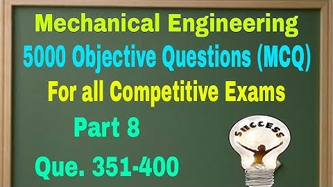 5000 Objective Questions of Mechanical Engineering ll Strength of Material ll Que 351-400 ll Video-8