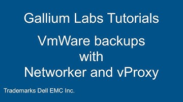 Vmware Backups with Networker and vProxy