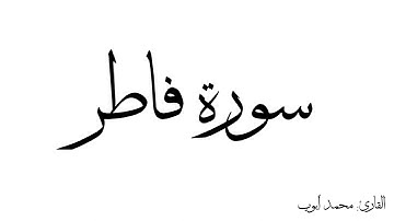 سورة فاطر مكررة القارئ محمد ايوب