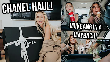 Chanel haul! Mukbang in a Maybach! Being boujee all day!