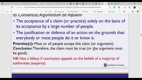 UGRC 150 Unit 10 Informal Fallacies