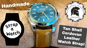 Rolex Milgauss on a Handmade Tan Shell Cordovan Leather Watch Strap by MichaelKnappLeather.com