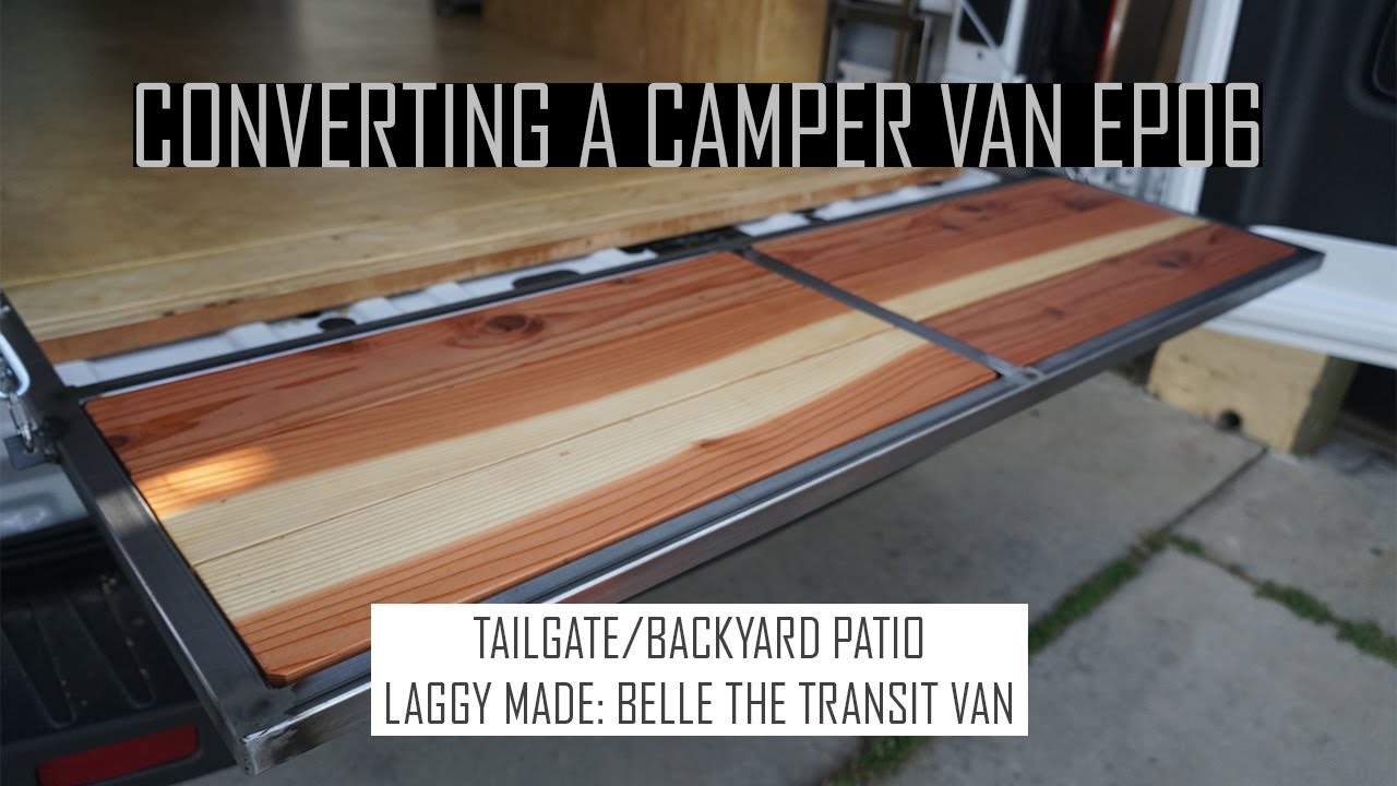 I built a tailgate/backyard patio for my van Van Conversion_EP06