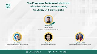 The European Parliament elections: critical coalitions, transparency troubles, and prime picks