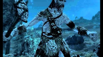 Elder Scrolls V Skyrim: Killing Two Giants. Brutal Finishing Move!