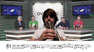 Video thumbnail of "Overtime theme song Trumpet Tutorial ( Dude Perfect )"