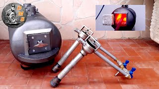 Making a two burners propane forge  Homemade