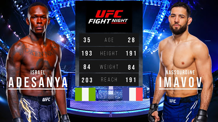 ISRAEL ADESANYA vs NASSOURDINE IMAVOV FULL FIGHT