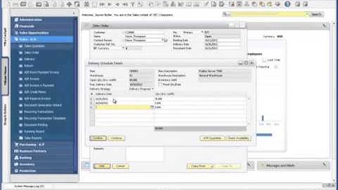 Available to Promise Demo on SAP Business One, version for SAP HANA