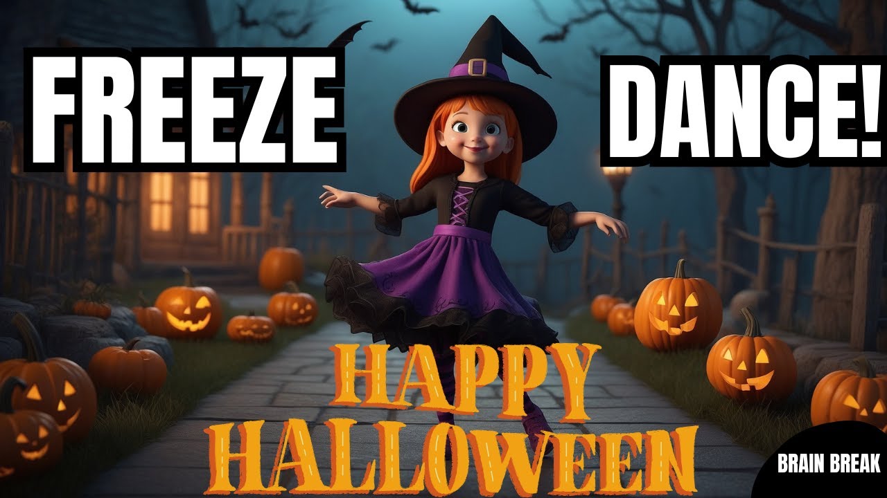 Halloween Freeze Dance!! | Brain Break | Go Noodle Inspired - YouTube