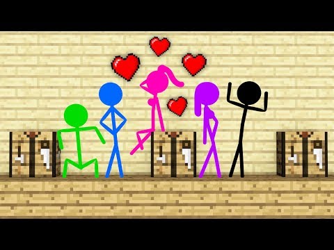 Stickman VS Minecraft: Valentine's Day Girlfriend - AVM Shorts Animation