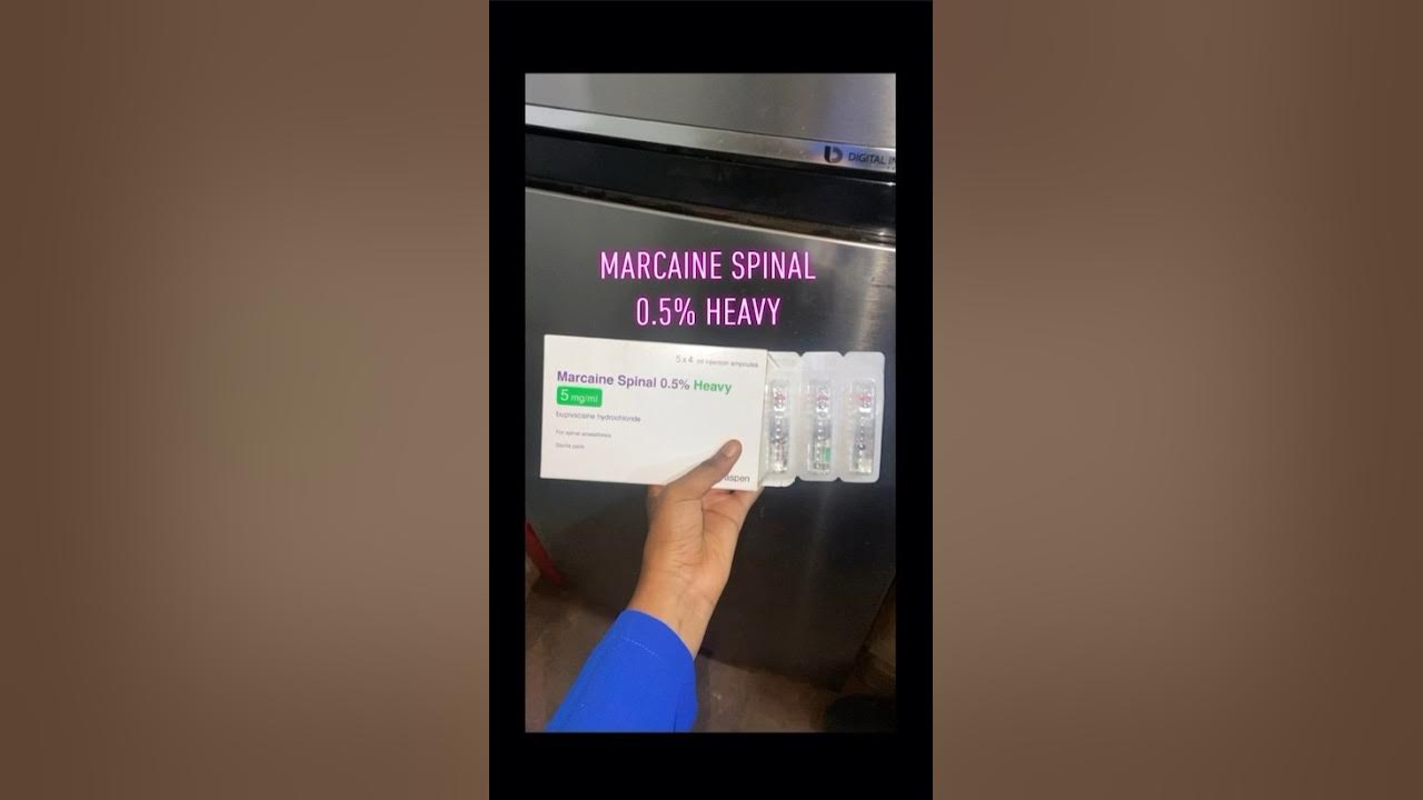Marcaine spinal injection, local anesthetic. YouTube