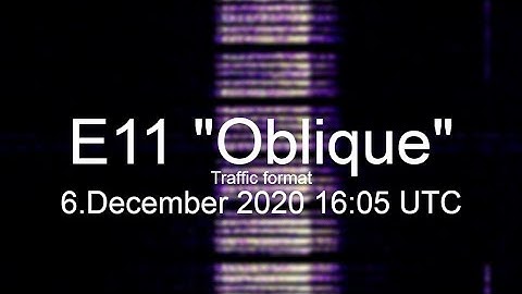 E11 "Oblique" number station 6.December 2020 16:05 UTC
