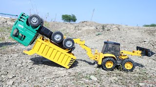 Man Tipper Accident Highway Road Pulling Out Jcb 3Dx Xpert ? Jcb Accident ? Dumper Truck | Cs Toy