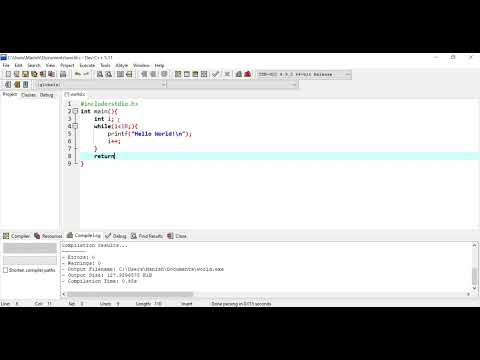 Print Hello Word 10 times using while loop in c