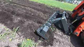 Ripper for skid steer preparing garden soil for planting, by Swift Fox Industries