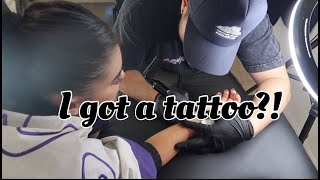 Getting a tattoo with my guy bestie- Kalani Hilliker