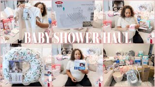 CNJ HUGE BABY SHOWER HAUL 2021 | TARGET, AMAZON, \& BUYBUY BABY HAUL | 36 WEEKS PREGNANT |CNJ VIBES