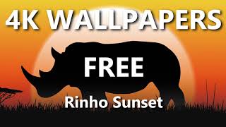 4K WALLPAPERS FREE - Rinho sunset screenshot 1