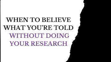 When To Believe What You Are Told Before Doing Your Research || Ustadh Muhammad Tim Humble