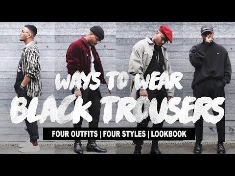 what to wear with black dress pants men