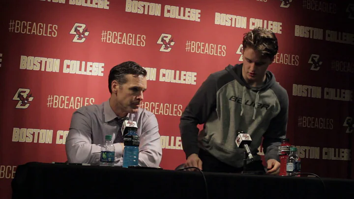 BU Hockey - Coach Quinn, Jake Oettinger Postgame (1/16/17 at Boston College)