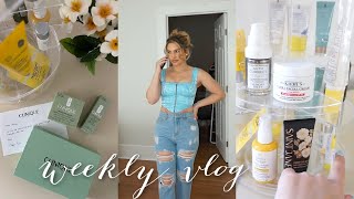 WEEKLY VLOG | med spa treatment + beauty room sunscreen station