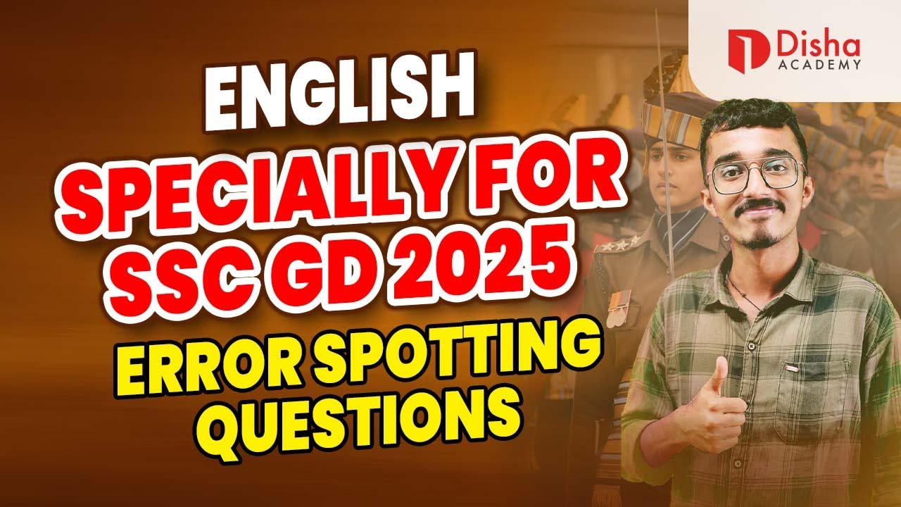ENGLISH - SPECIALLY FOR SSC GD 2025 | ERROR SPOTTING QUESTIONS #ssc #sscgd #exam