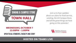 UH Dining and Campus Store Town Hall -  Fall 2026