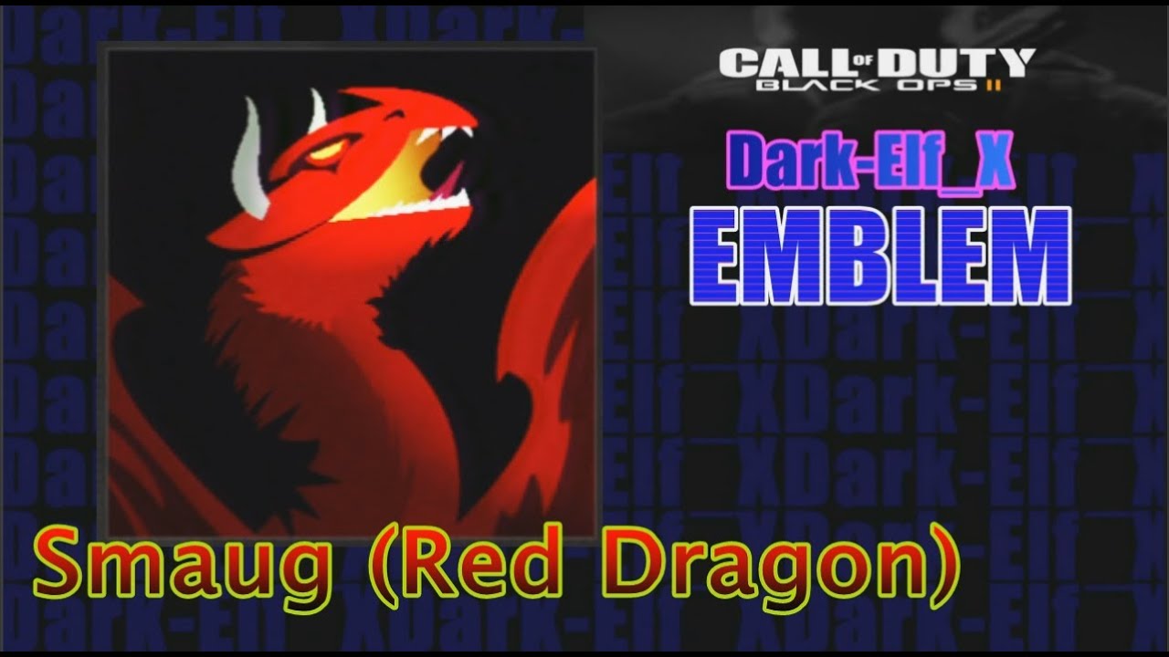 Black Ops 2 Emblem - Smaug ( Red Dragon ) - YouTube
